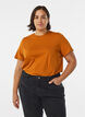 Basic cotton T-shirt with round neck, Orange, Model image number 0