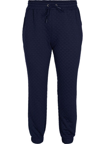 Sweatpants with quilted pattern