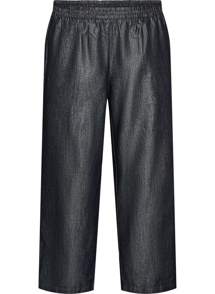 Straight leg jeans with glitter thread, Grey, Packshot image number 0
