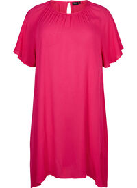 Viscose dress with short sleeves