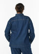 Loose denim shirt with chest pockets, Blue, Model image number 2