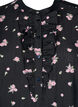 Floral blouse in lyocell, Black, Packshot image number 2