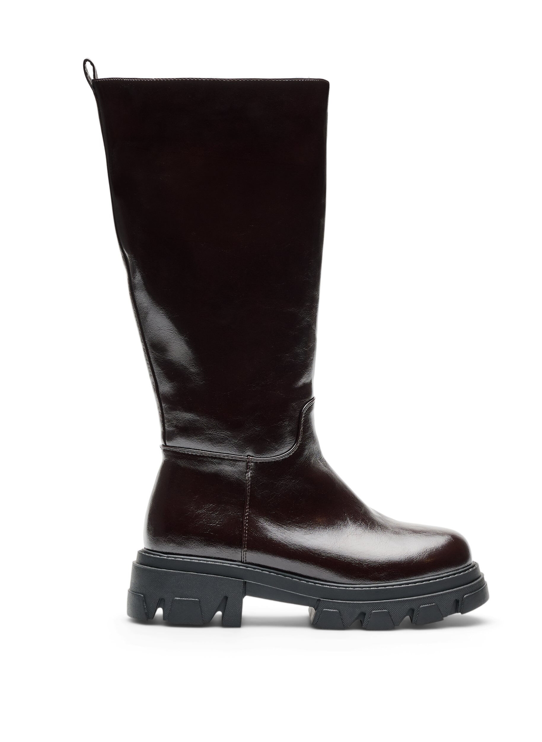 ZizzifashionLong boot with a lightly textured look, Brown, Packshot image number 0