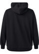 Zipped sweat hoodie with pockets, Black, Packshot image number 1