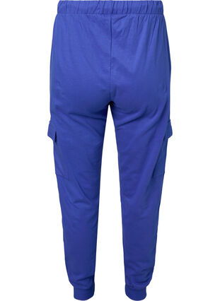 Sweatpants with cargo pockets, Dazzling Blue, Packshot image number 1