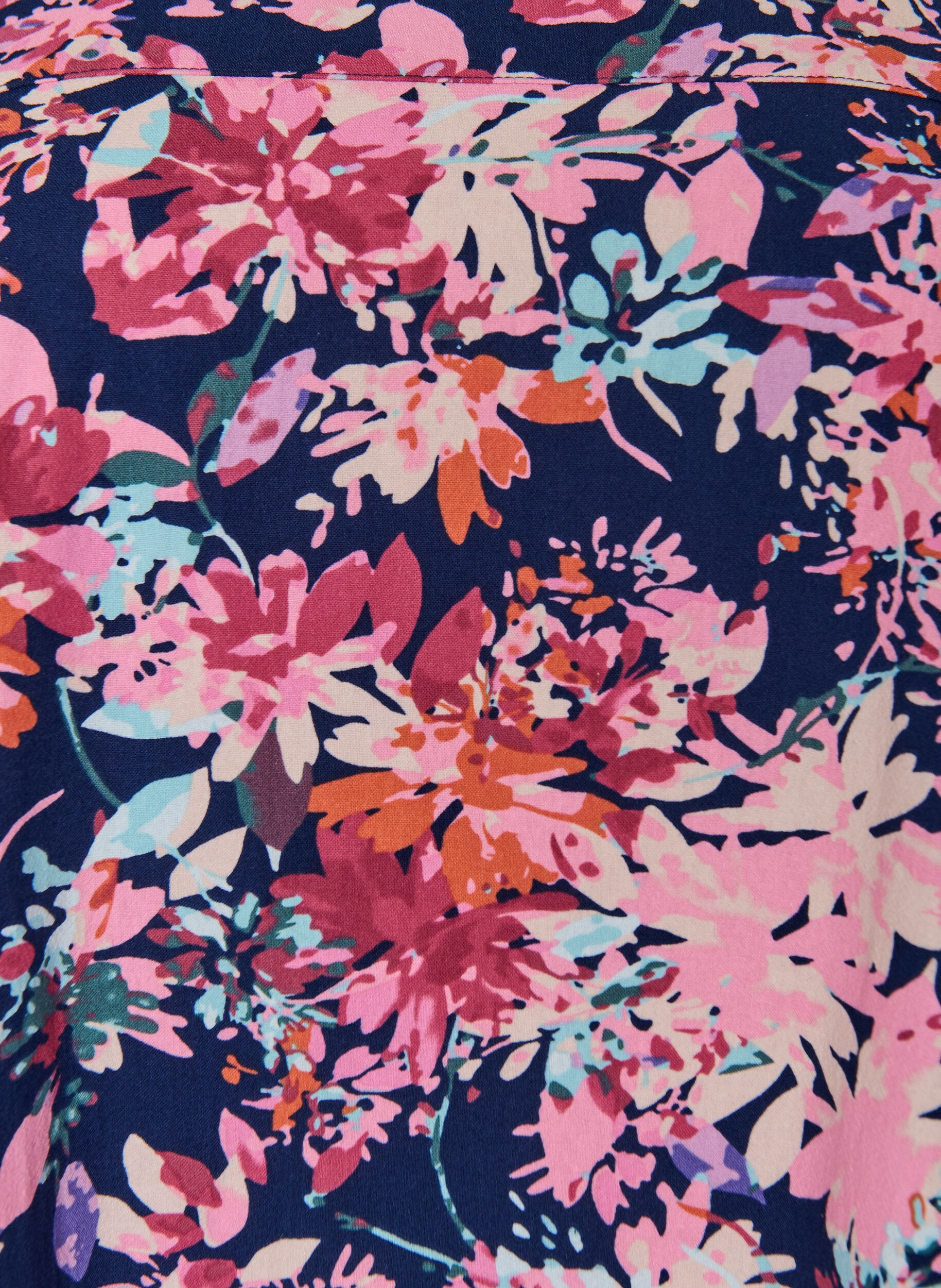 ZizzifashionShort-sleeved cotton dress with print, Blue, Packshot image number 2