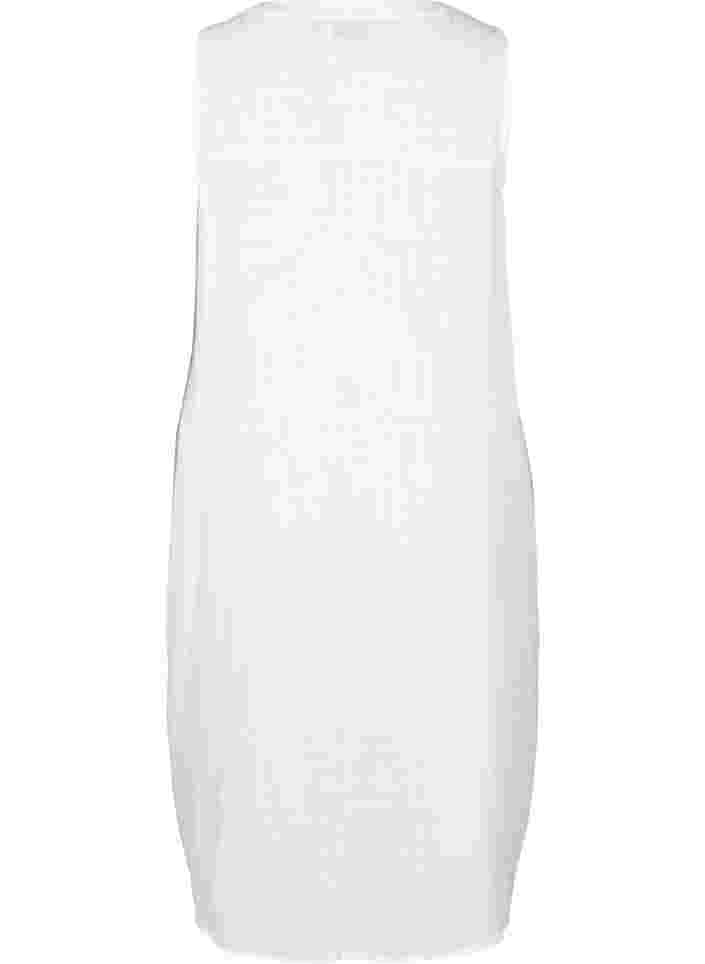 Sleeveless cotton dress, White, Packshot image number 1