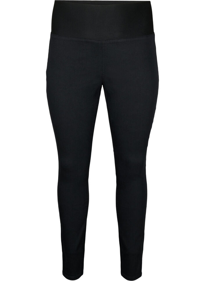 FLASH - Jeggings with wide elastic waistband, Black, Packshot image number 0