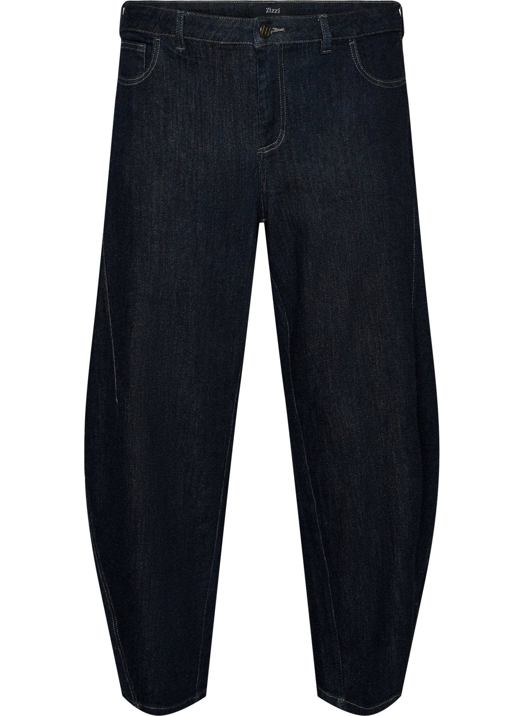 ZizzifashionBarrel fit jeans with high waist, Blue, Packshot image number 0