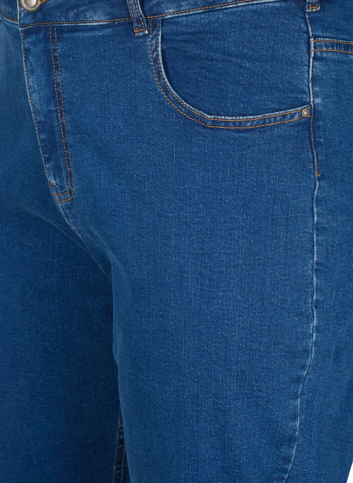 Cropped Vera jeans with straight fit, Blue Denim, Packshot image number 2