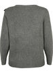 Knitted wool sweater with ruffle detail, Dark Grey Melange, Packshot image number 1