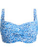 Bikini top with padding and print, Blue, Packshot image number 0