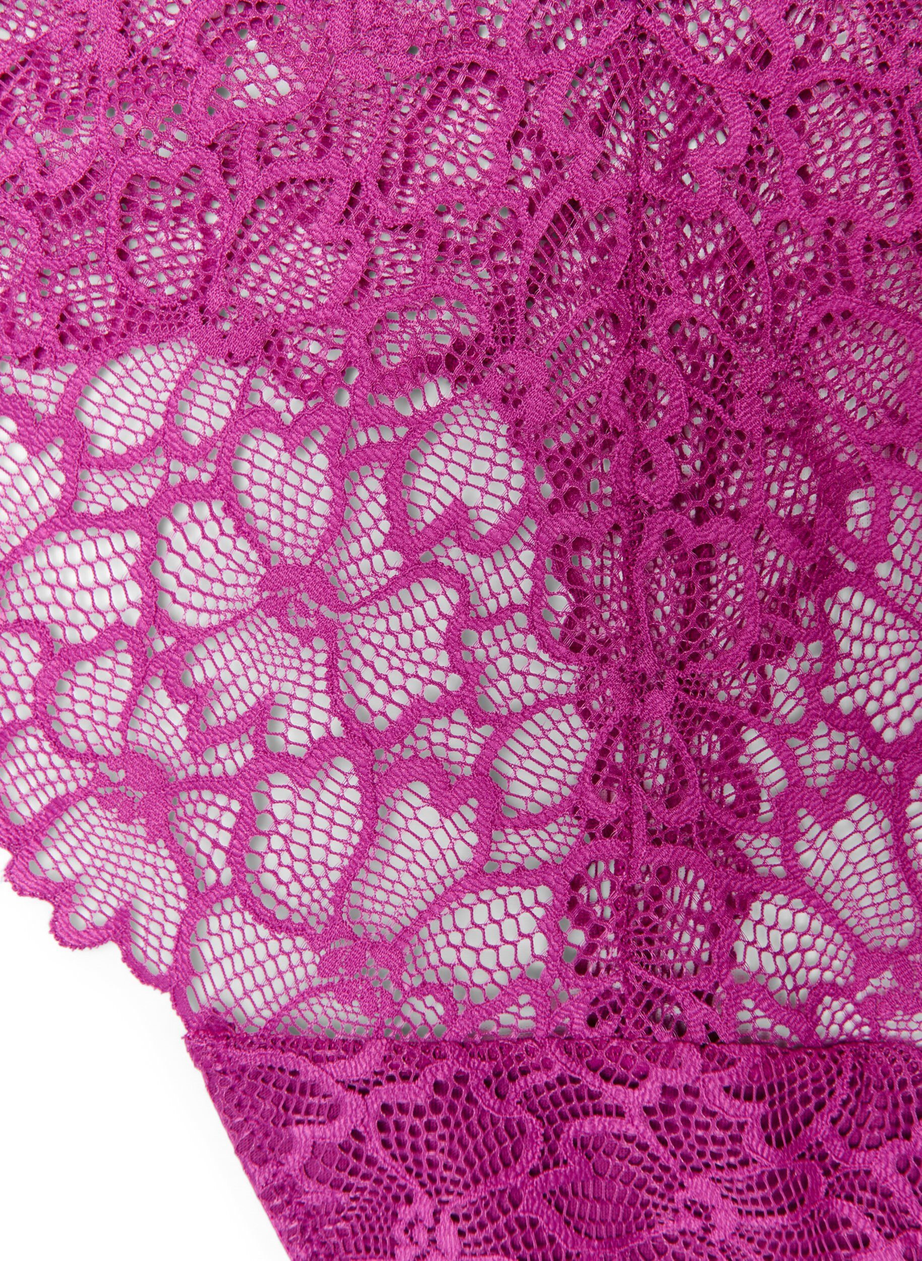 ZizzifashionFloral lace thong with regular waist, Purple, Packshot image number 2