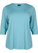 Workout top with 3/4 sleeves, Blue, Packshot image number 0