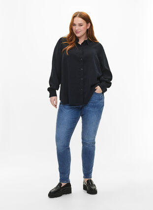 Long-sleeved shirt in TENCEL™ Modal, Black, Model image number 2