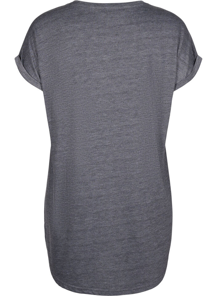 Short sleeve nightgown with text print, , Packshot image number 1