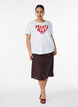 T-shirt with motif, White, Model image number 1