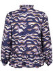 Blouse with print and an A-line shape, Blue, Packshot image number 1