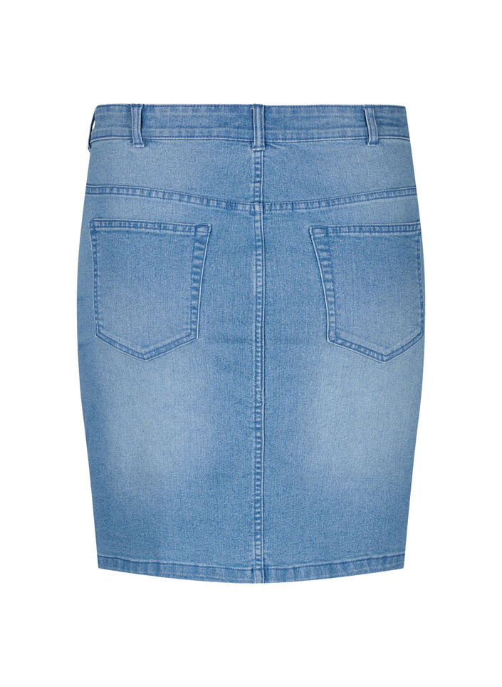 Tight-fitting denim skirt, Light Blue, Packshot image number 1