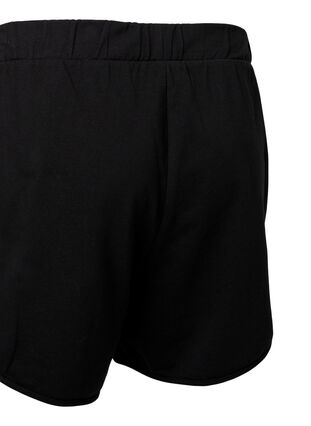Plain workout shorts with pockets, Black, Packshot image number 3