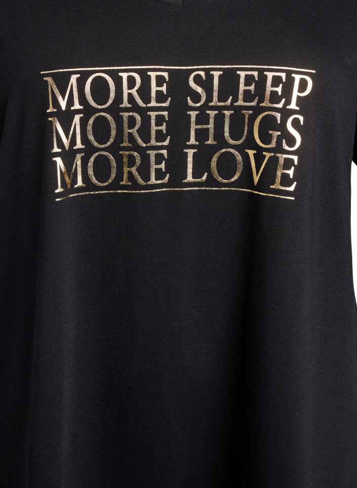 Organic cotton nightgown with v-neck, , Packshot image number 2