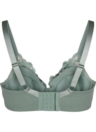 Padded underwire bra with embroidery, Iceberg Green, Packshot image number 1