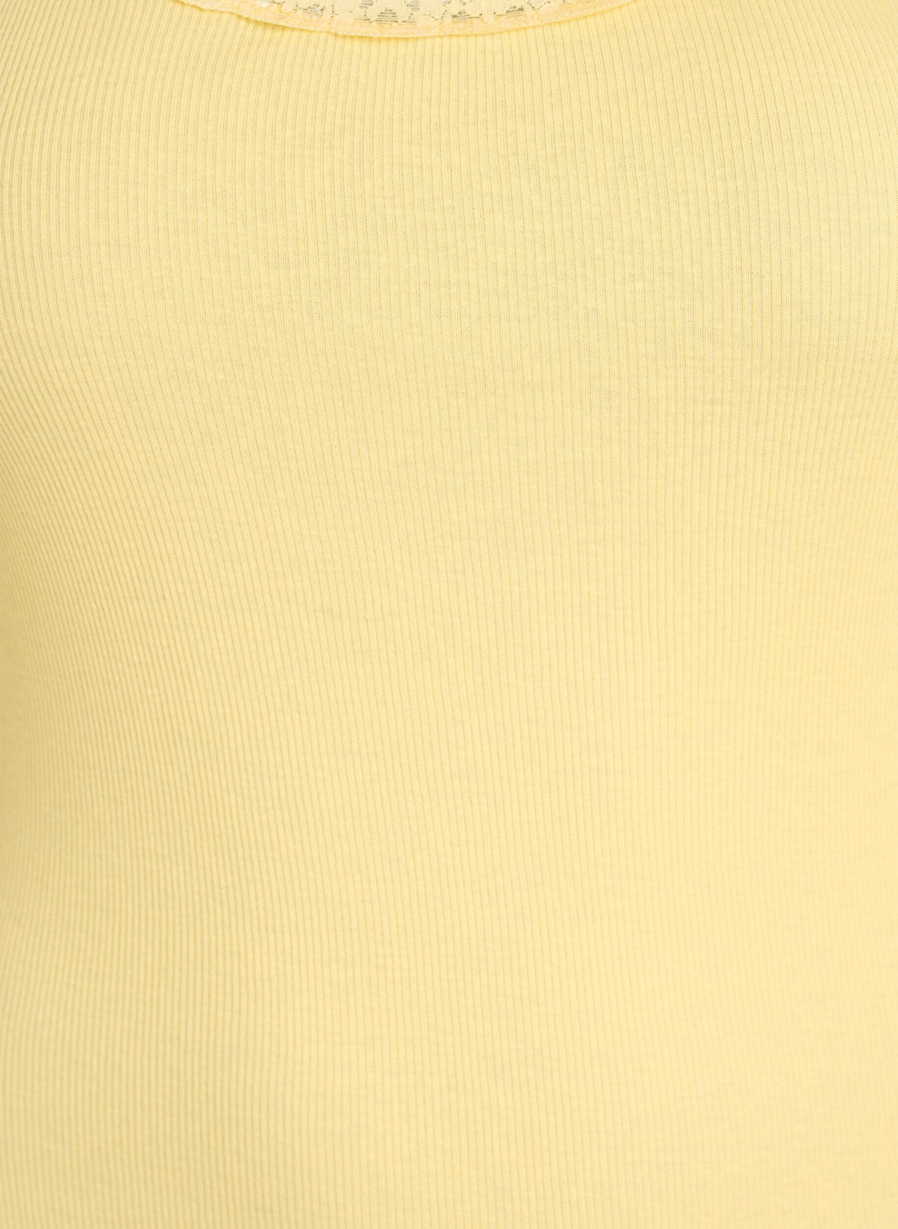 ZizzifashionTop with lace trim, Yellow, Packshot image number 2