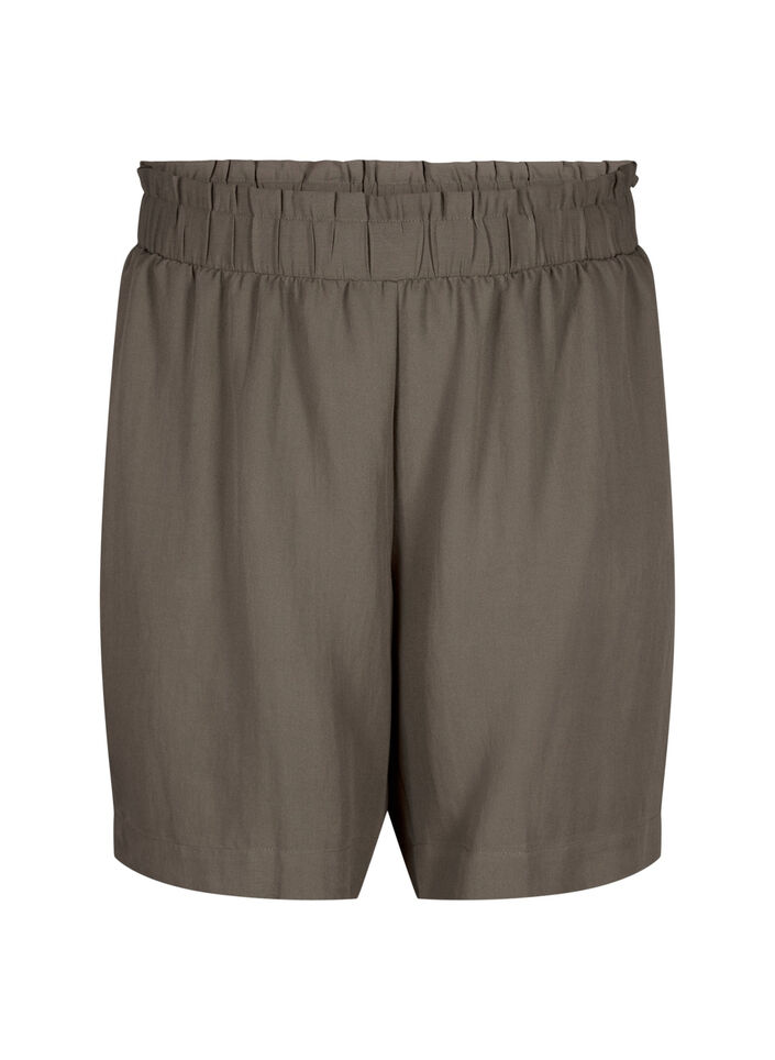 Loose viscose shorts, Chocolate Chip, Packshot image number 0