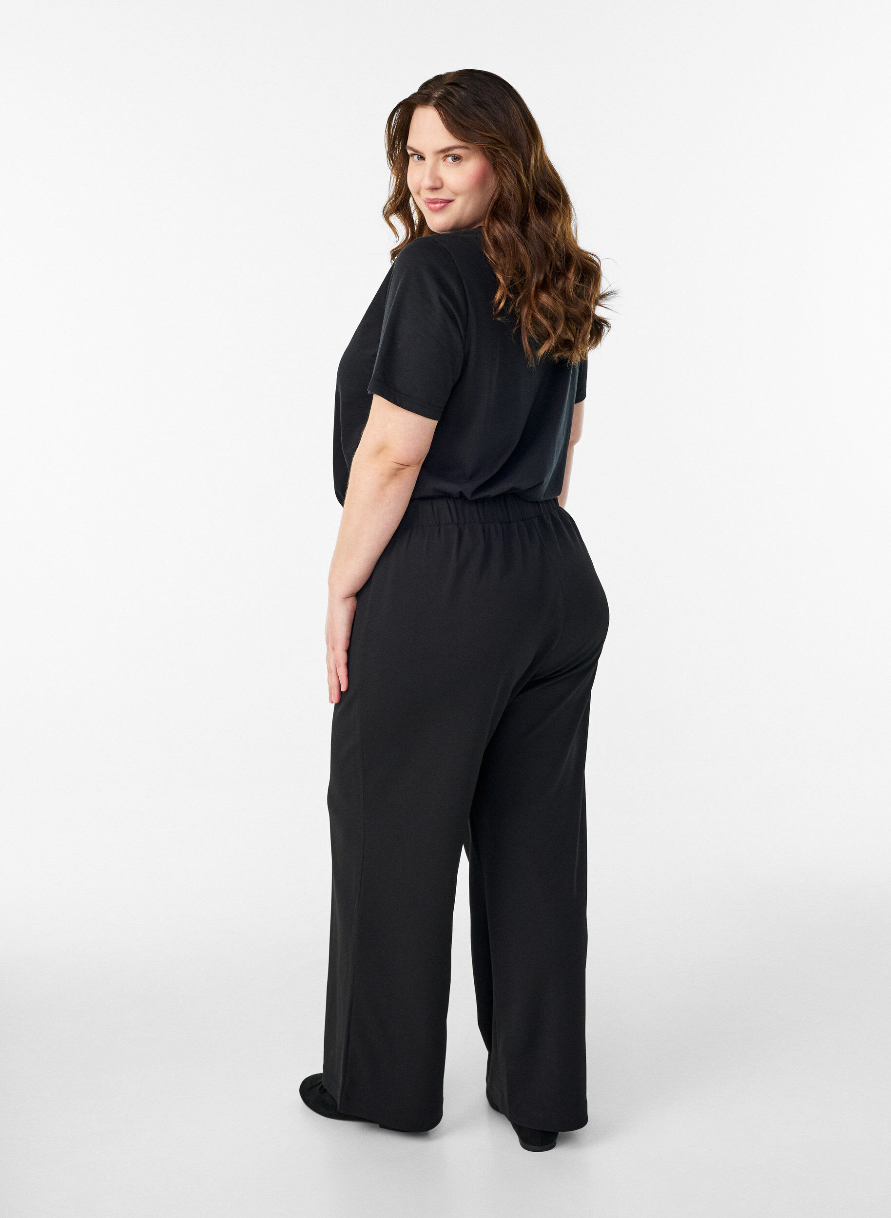 Zizzifashion FLASH - Wide-leg trousers, Black, Model image number 2