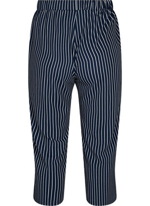Loose trousers with 7/8 length, Navy Blazer Stripe, Packshot image number 1