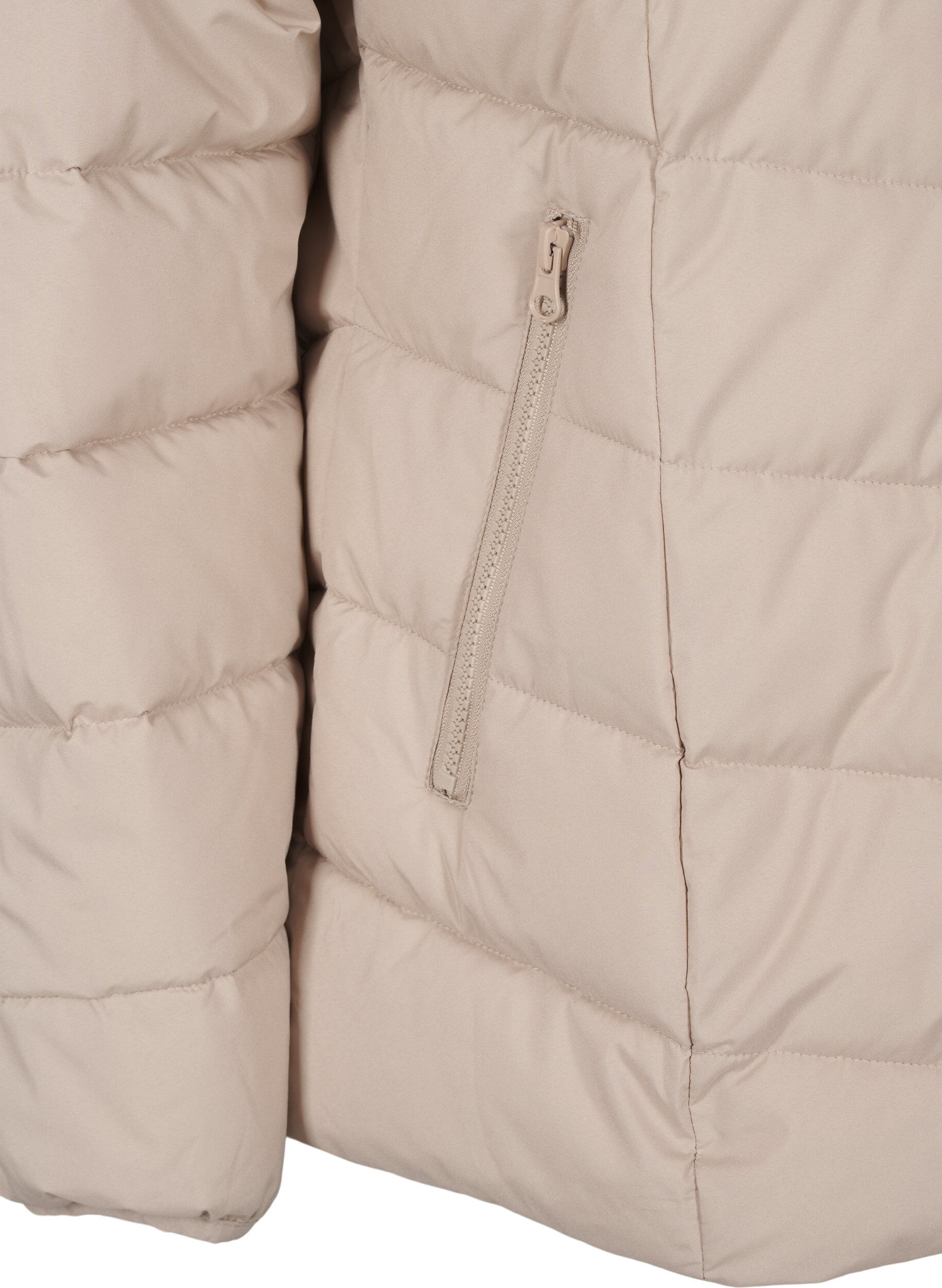 ZizzifashionShort puffer jacket with hood, Beige, Packshot image number 3