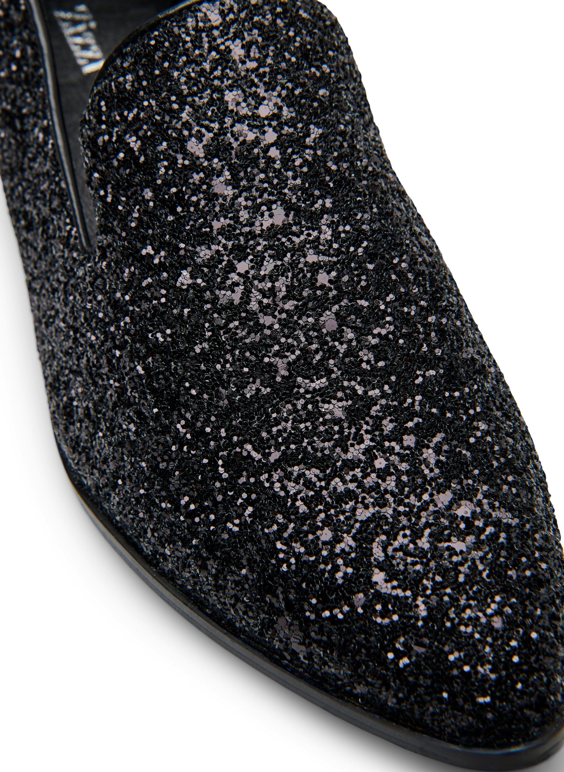 Zizzifashion Wide fit - Loafers with glitter, Black, Packshot image number 3