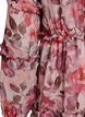 Floral midi dress with ruffle details and sheer sleeves, Rose, Packshot image number 3