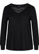 Long-sleeved blouse with lace details, Black, Packshot image number 0