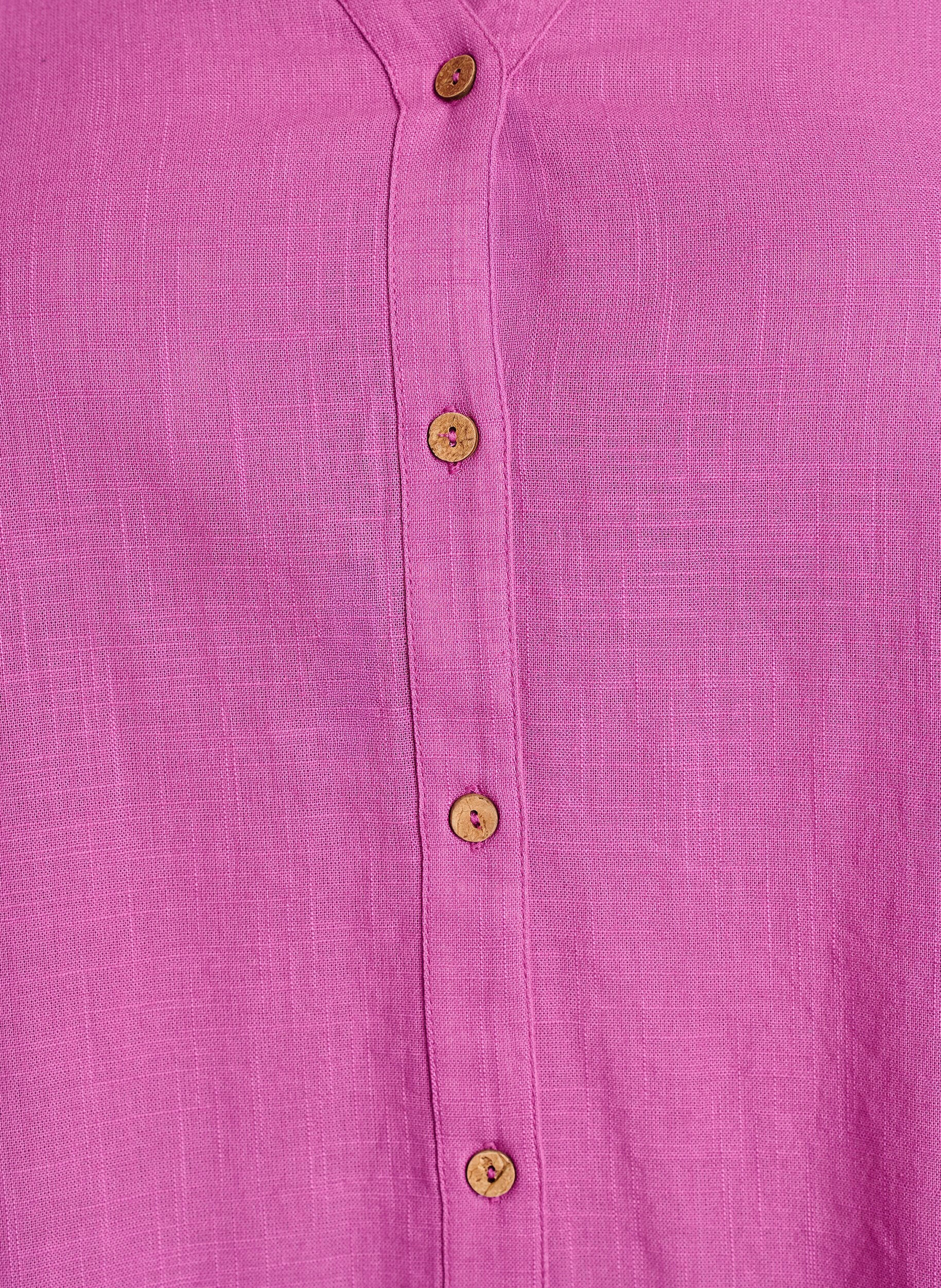 ZizzifashionCotton shirt blouse with V-neck, Pink, Packshot image number 2