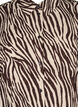 Long zebra print shirt, Brown, Packshot image number 2