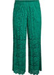 Lace trousers with a high waist and pockets, Green, Packshot image number 0