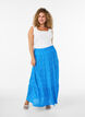 Long skirt with elasticated waist, Blue, Model image number 0