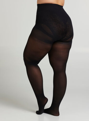 60 denier tights with push up and shaping effect, Black, Model image number 0