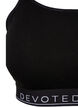 Cotton bra with adjustable straps, Black, Packshot image number 2