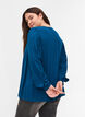Viscose blouse with buttons and balloon sleeves, Poseidon, Model image number 1