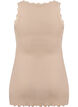 Top with lace trim, Beige, Packshot image number 1