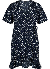 Floral wrap dress with short sleeves (GRS)