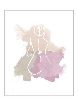Poster with silhouette of a woman, Poster 3 Woman Col, Packshot image number 0