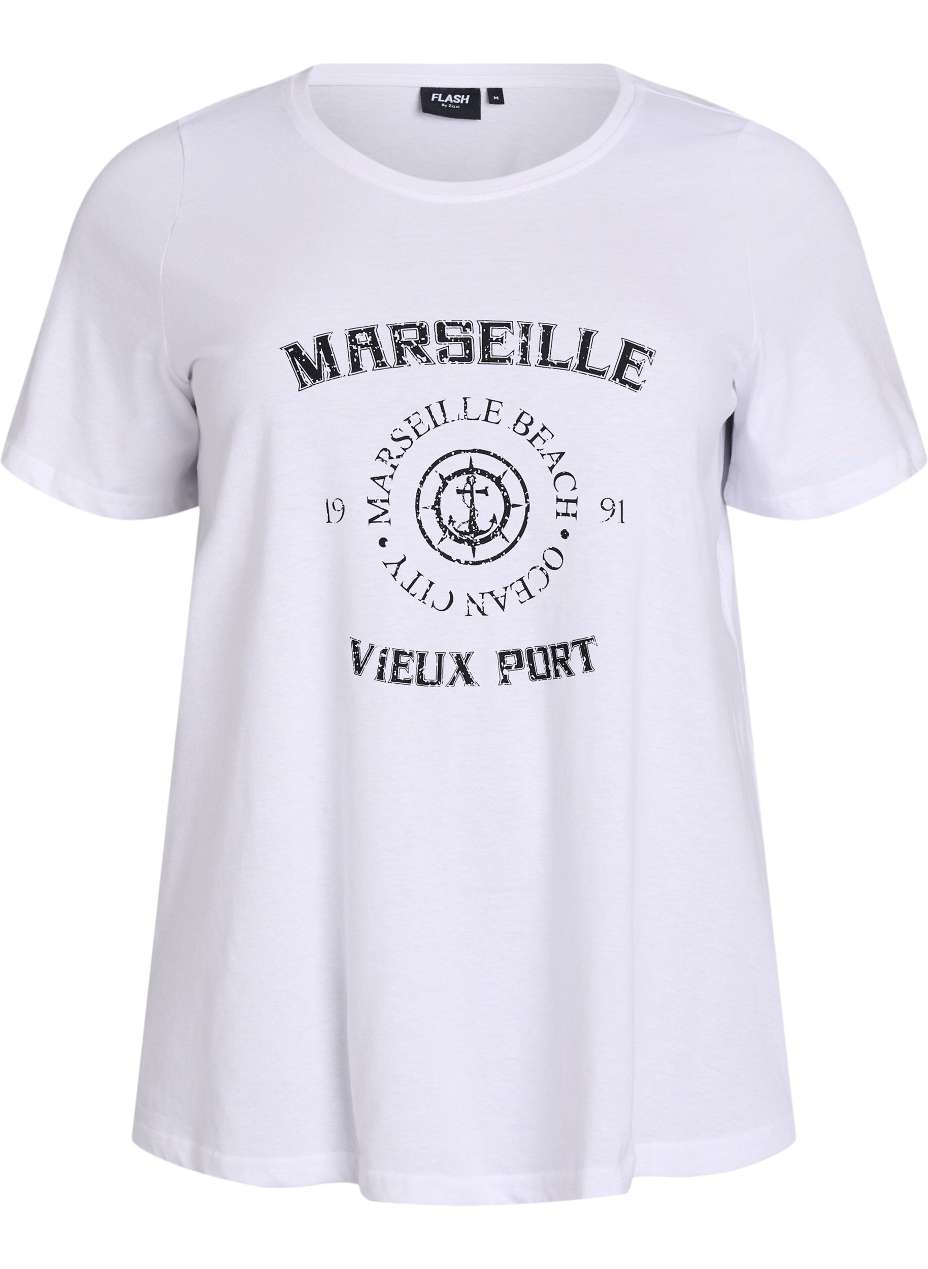 ZizzifashionT-shirt with motif, White, Packshot image number 0
