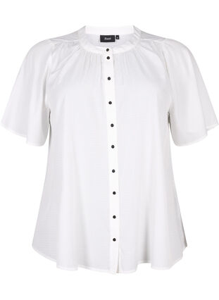 Short-sleeved shirt with dotted pattern, Snow White, Packshot image number 0
