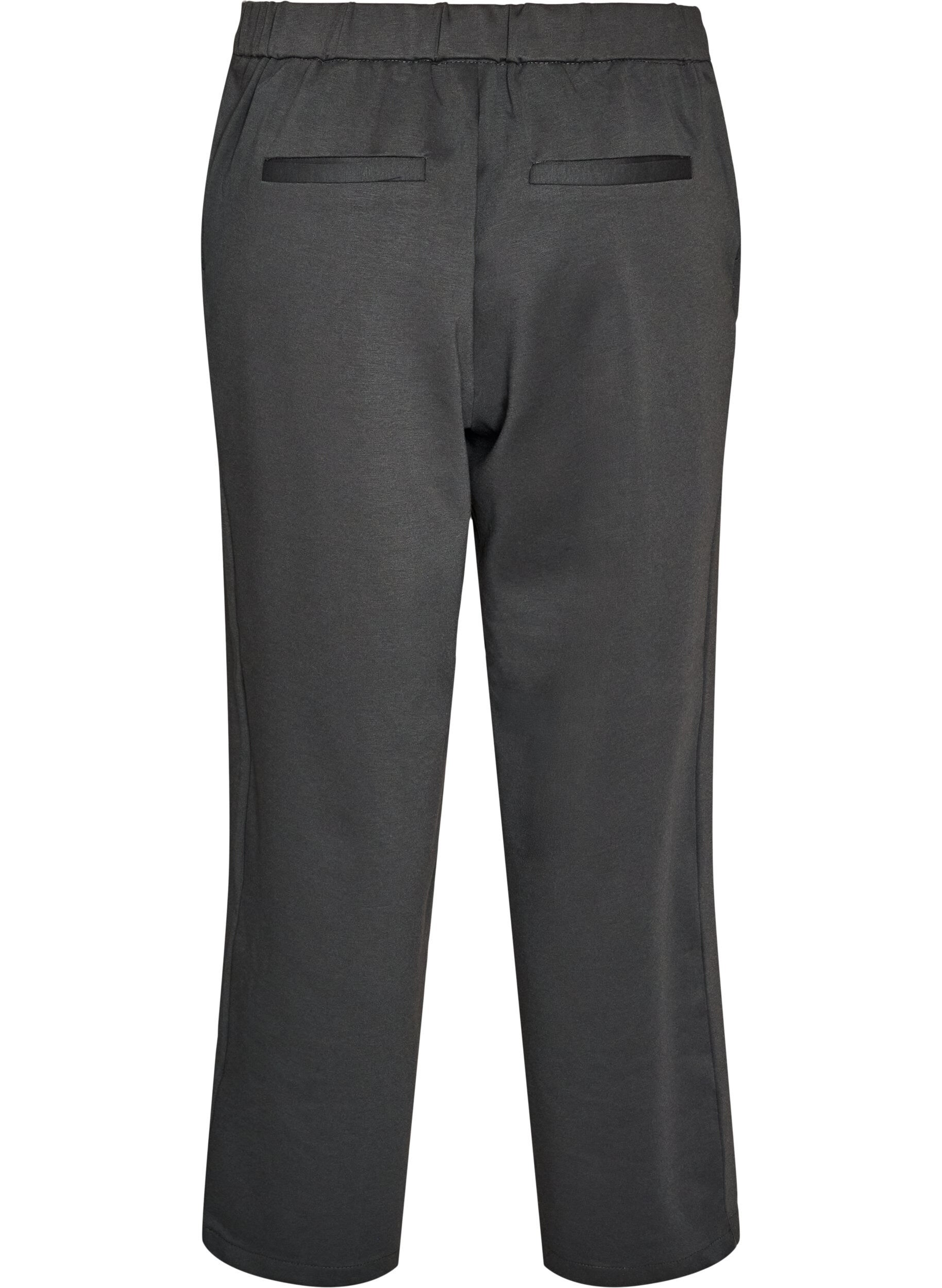 ZizzifashionLoose jersey trousers with a high waist, Dark Grey, Packshot image number 1