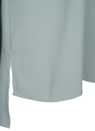 Solid colour shirt with v-neck, Chinois Green, Packshot image number 3