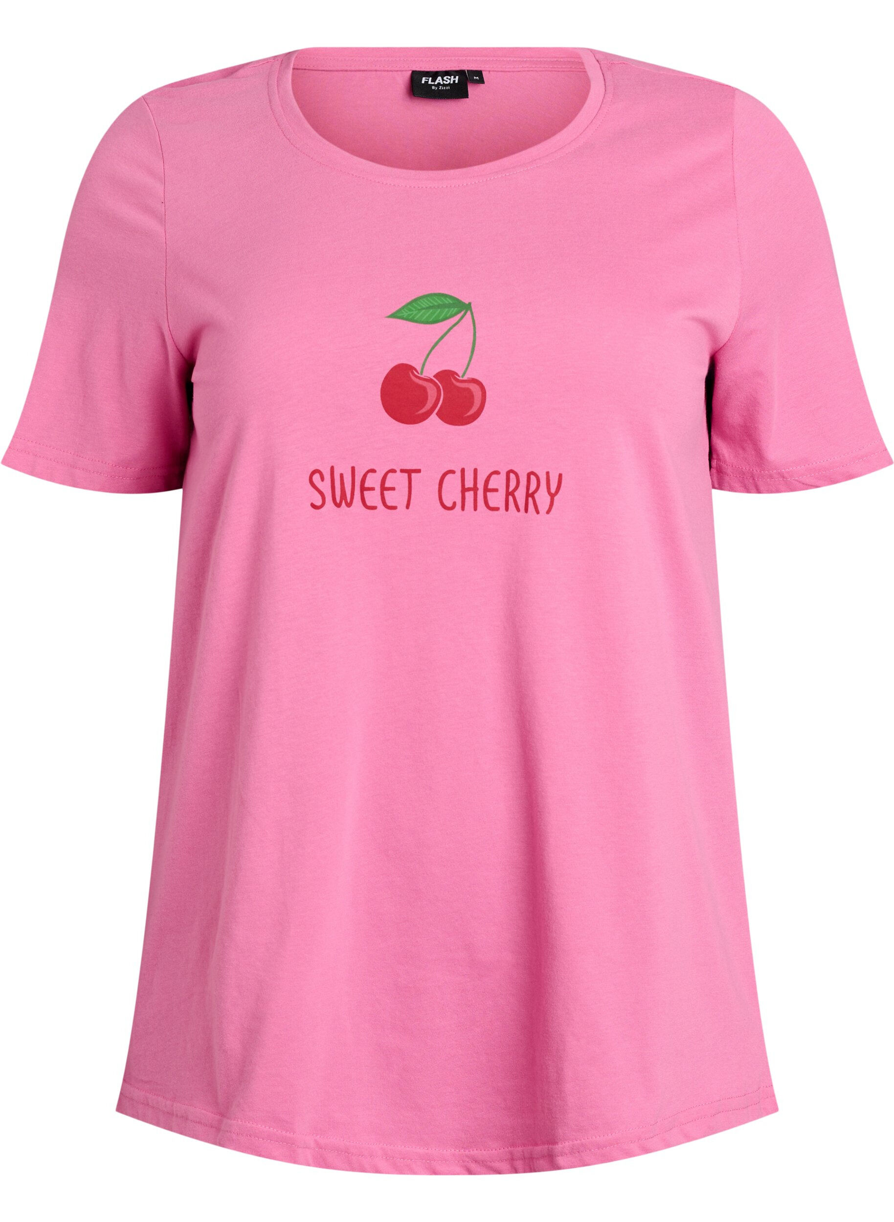 ZizzifashionT-shirt with motif, Pink, Packshot image number 0