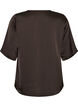 Satin blouse with elbow-length sleeves, Brown, Packshot image number 1